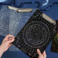 a4镭射透明烫金亚克力文件板夹学生试卷文件户外书写画画便携板夹