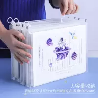 4个装大号透明文件袋学生用可爱防水大容量试卷收纳袋