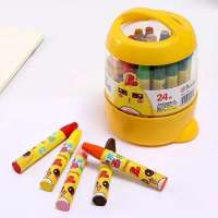 桶装油画棒儿童蜡笔幼儿园可水洗彩笔24色36色丝滑涂鸦笔礼物