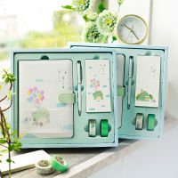 萌小龙手账本礼盒卡通笔记本套装彩页磁扣本记事本学生生日礼物