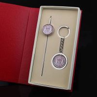 新品清华大学书签金属校徽徽章钥匙扣套装书签礼