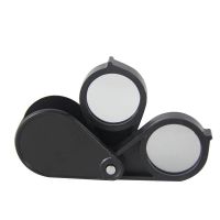 高倍便携式折叠双层放大镜 儿童学生玩具阅读
