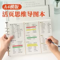 a4横版大厚可拆卸笔记本记事本b5学生活页思维导图本抄写本子