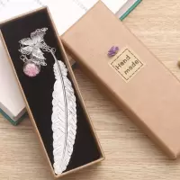 金属羽毛书签创意生日礼品古典中国风情人节男女朋友闺蜜毕业礼物