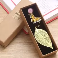 金属羽毛书签创意生日礼品古典中国风情人节男女朋友闺蜜毕业礼物