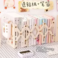 折叠可伸缩书立创意ins风书本收纳架简易学生用桌上桌面书架书夹