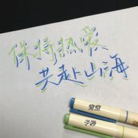 827彩色柔绘笔软头画画brush秀丽笔手账涂鸦书法做笔记