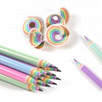 彩虹纸质铅笔小学生儿童写字绘画hb铅笔幼儿园学习用品无铅毒