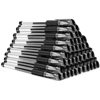 100支值办公用中性笔0.5m黑红蓝笔水性笔学生碳素笔芯签字笔