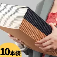 简约b5牛皮纸大学生笔记本本子复古a5车线本日记本网格本手账本子