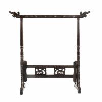 龙头毛笔架6挂12针鸡翅木笔挂 红木文房四宝书法用品实惠款