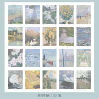 纸上美术馆 手账便签纸梵高莫奈油画奈川diy装饰留言无粘性素材