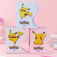 皮卡丘可伸缩书立架学生折叠书架创意桌面金属加大书夹立书靠