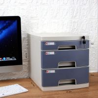 a4桌面带锁塑料抽屉式资料办公档案储物文件柜置物架文件夹收纳盒