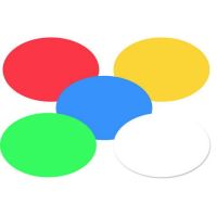 手写书写纸不干胶标贴彩色椭圆不干胶活动标签衣服胸贴写名字贴纸