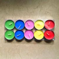 香薰蜡烛浪漫家用无烟爱心形生日爱表白创意圆形小蜡烛灯茶蜡烛|圆形混色50只送花瓣100片