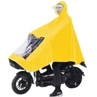 雨衣电动车摩托车雨披男女成人单人双帽檐加大加厚自行车骑行雨衣