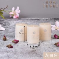 蜡烛 香薰蜡烛无烟味 婚告白 结婚蜡烛 生日蜡烛派对烛光晚餐|白色香草 (无味)圆形5*7.5燃烧18个小时