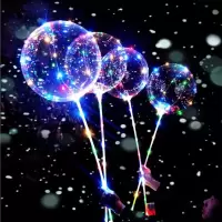气球波波球飘空气球发光透明卡通球中球地推亮光|发光波波球普通款 10套