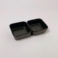 北欧陶瓷酱料碟家用调味小碟创意同款点心小吃ktv水果碟拼盘|黑色 三格零食盘(带木盘)