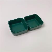 北欧陶瓷酱料碟家用调味小碟创意同款点心小吃ktv水果碟拼盘|墨绿 2个装(不带木盘)
