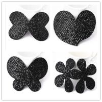 韩版刘海贴魔法贴加长粘发帖魔术贴头发饰可爱发帖碎发贴发粘|亮片（对蝴心雪）4片装