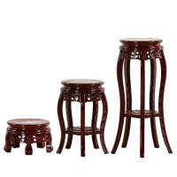 花架子多层客厅落地式绿萝吊兰单个地面阳台塑料花盆架|棕红色3件套