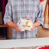 陶瓷猪猪存钱罐只进不出大容量成人大人学生女儿童男孩子储蓄罐|大号-粉嫩色(可存2万) 只进不出-送坐垫-脚底无洞