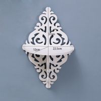 免打孔墙上置物架装饰架隔板多肉绿萝架盆栽架子墙饰墙挂创意壁挂|尖头壁挂一对 粘钩(适合光滑墙面)