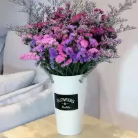云南勿忘我干花花束买一斤送一斤满天星干花客厅摆件花束真花|浅紫粉玫红+草 30支含长柱蓝