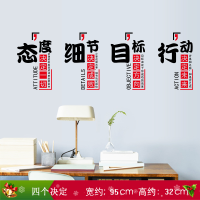 励志贴墙贴画学校教室励志装饰贴卧室宿舍字画公司企业文化墙贴饰|01四个决定SK6123