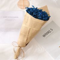ins风干花花束情人 节生日毕业礼物七夕送女友北欧风拍照道具装饰|深蓝花束（可代写贺卡）
