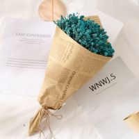 ins风干花花束情人 节生日毕业礼物七夕送女友北欧风拍照道具装饰|湖蓝花束（可代写贺卡）