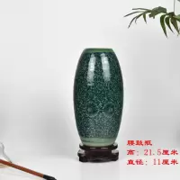 富贵竹花瓶景德镇陶瓷器迷你青花瓷客厅家居饰品博古架摆件小瓷瓶|仿古绿腰鼓