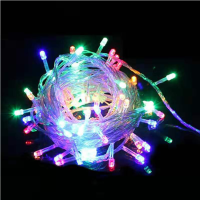 照片墙装饰麻绳夹子 相片夹照片绳创意个性卡通diy麻绳照片墙装饰|彩色10米满天星(插电款)