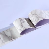 踢脚线装饰贴纸墙贴窗台地脚线翻新防水自粘客厅地板边框瓷砖腰线|(光面)/汉白玉 30厘米宽*5米长