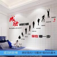 励志墙贴纸学生儿童房间卧室床头激励文字海报背景墙面装饰品男孩|成功的阶梯 大