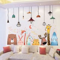 贴纸墙贴画温馨卧室床头装饰少女心房间布置宿舍ins自粘墙纸|[组合]西欧吊灯+梦幻动物