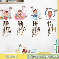 励志墙贴纸儿童房卧室宿舍装饰墙纸自粘寝室教室布置背景墙上贴画|拼搏惜时