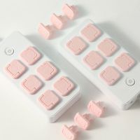 防小孩插座口封闭保护盖堵插孔塞儿童防触电盖子宝宝插销防电插头|升级花纹提手款-公主粉 40个装[二插]