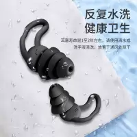 耳塞睡眠隔音硅胶防噪音学生宿舍打呼噜工作记忆体海绵耳塞|硅胶款耳塞1对[黑]