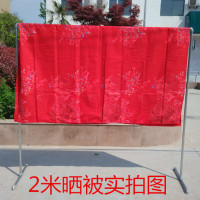 镀锌水管钢管晾衣架落地挂衣架室内外阳台单双杆晒衣架晒被衣服架|6分管长1.95米高1.5米