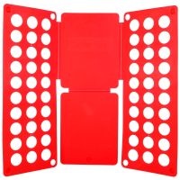 叠衣板创意大号折衣板叠衣服衣服收纳整理架衬衣服折叠板|[成人直板无需组装红色]