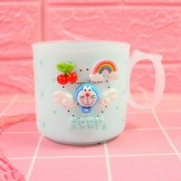 儿童塑料刷牙杯子漱口杯创意卡通可爱家用情侣牙刷杯套装浴室牙缸|蓝彩虹叮当款