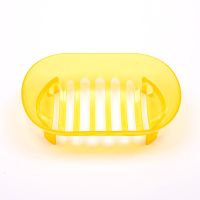 大号洗衣肥皂盒摆台沥水香皂盒透明浴室皂盒卫生间置物架香皂托|黄1个装