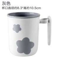 洗漱口杯家用刷牙杯子女学生牙桶创意简约牙缸一对情侣牙刷杯套装|灰色1个装手柄款