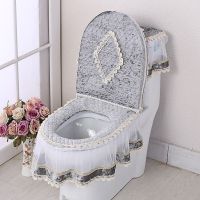 马桶垫坐垫金丝绒马桶垫三件套马桶垫垫坐便套拉链款u型马桶套垫|（双面）金丝绒灰色三件套