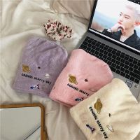 卡通兔耳朵干发帽吸水速干擦头发毛巾成人洗头包头浴帽|紫色星球