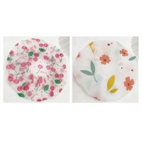 加厚浴帽防水沐浴帽淋浴单层头套帽厨房防油烟帽子女士款洗澡发套|樱桃2代+小碎花