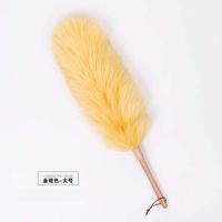 羊毛掸鸡毛掸子家用不掉毛打扫卫生工具车用尘掸家务清洁扫灰|金驼色 5节伸缩杆(全长155cm)